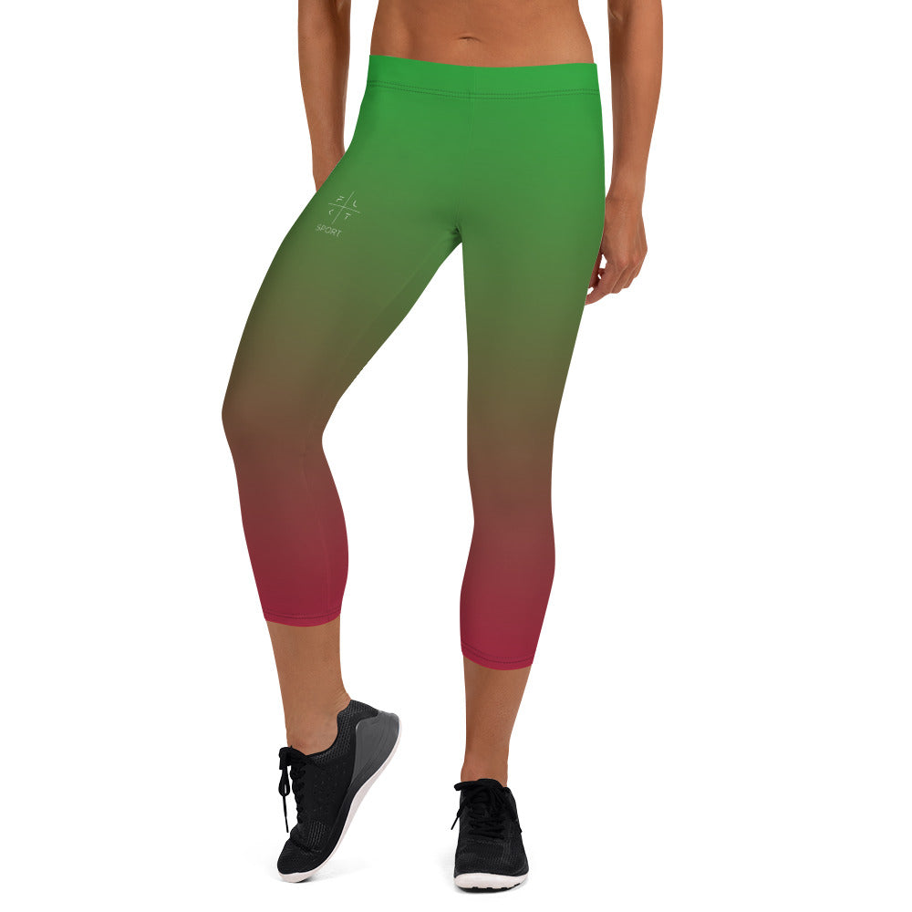 Forest Flame FLAKOUT Sport Women's Capri Leggings - FLAKOUT