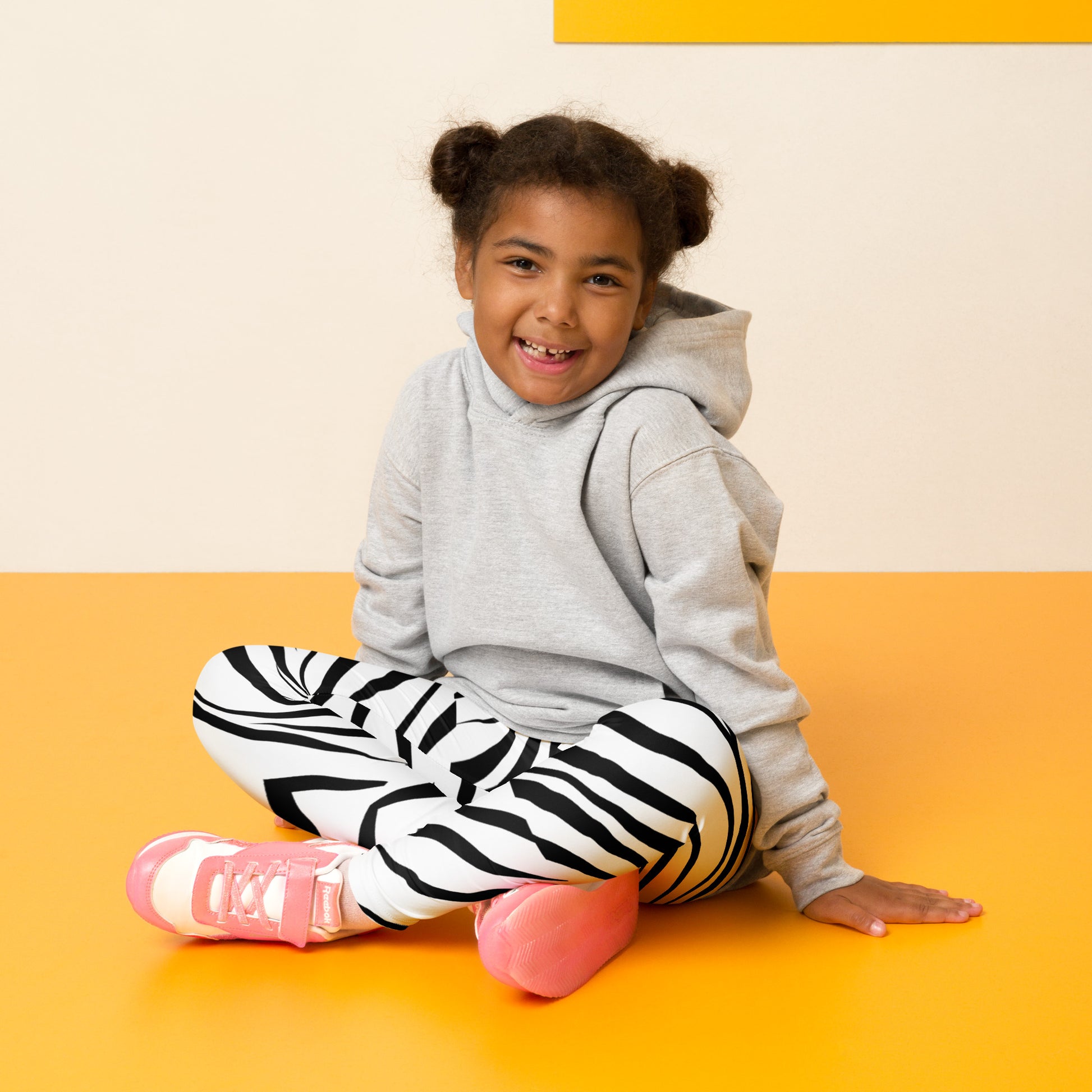 Striped Zebra Vibrance Girl's Leggings - FLAKOUT