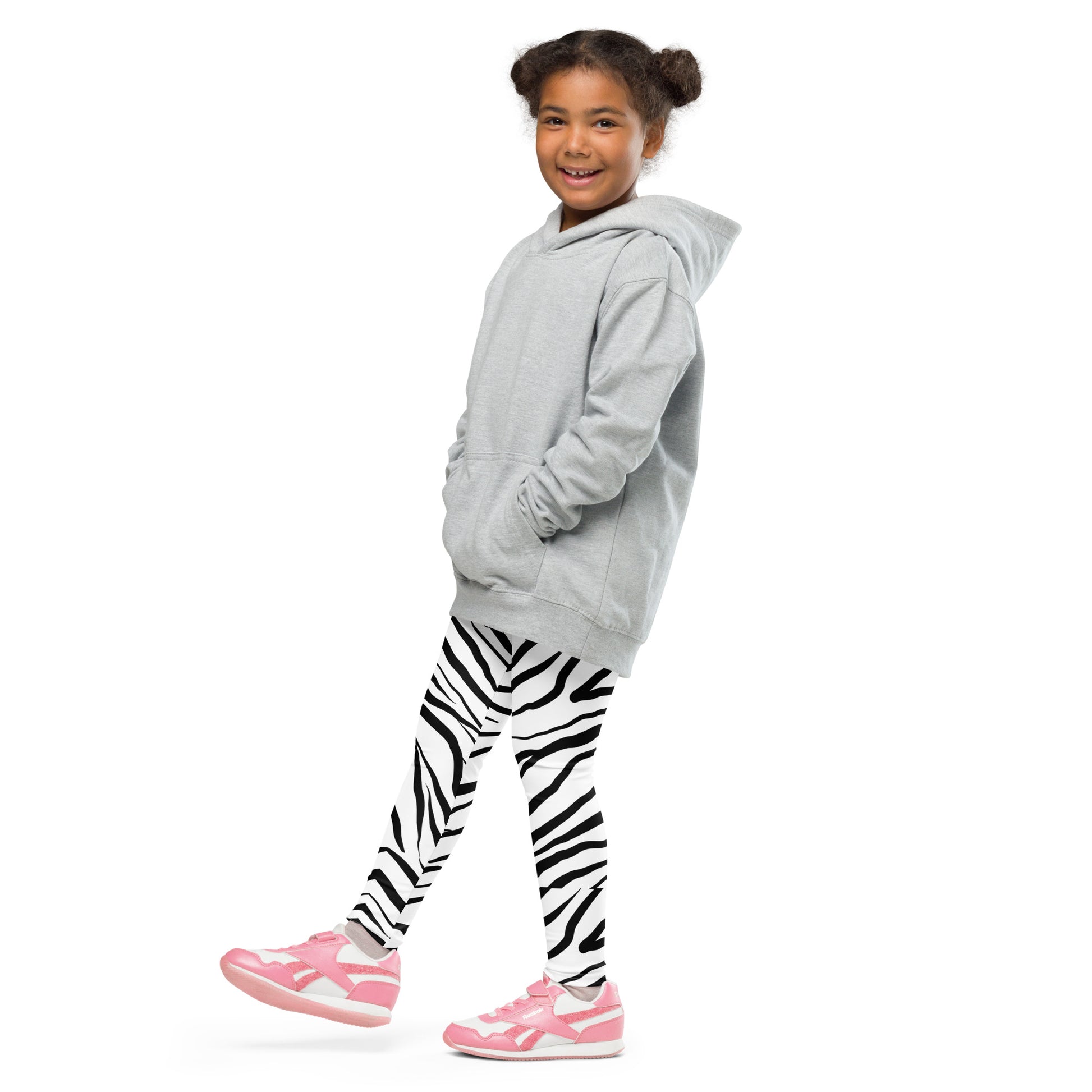 Striped Zebra Vibrance Girl's Leggings - FLAKOUT