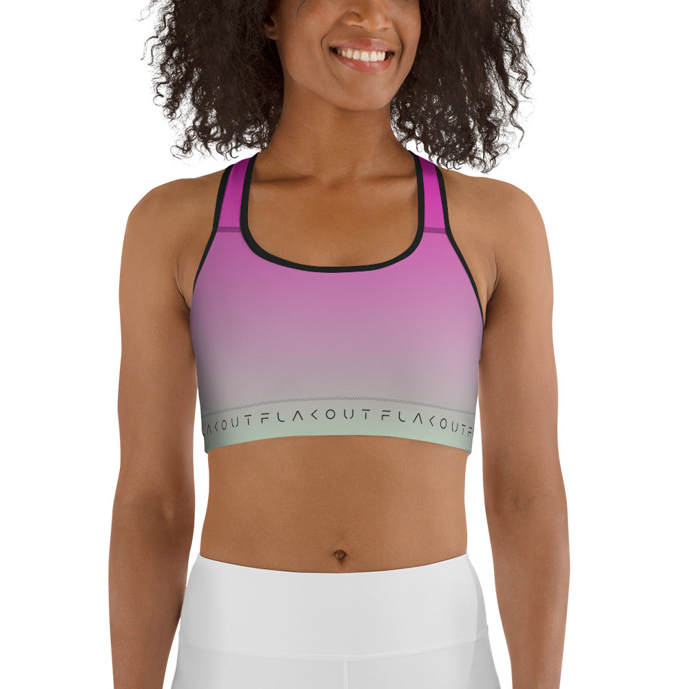 Fuchsia Fantasy Women's Sports Performance Bra - FLAKOUT