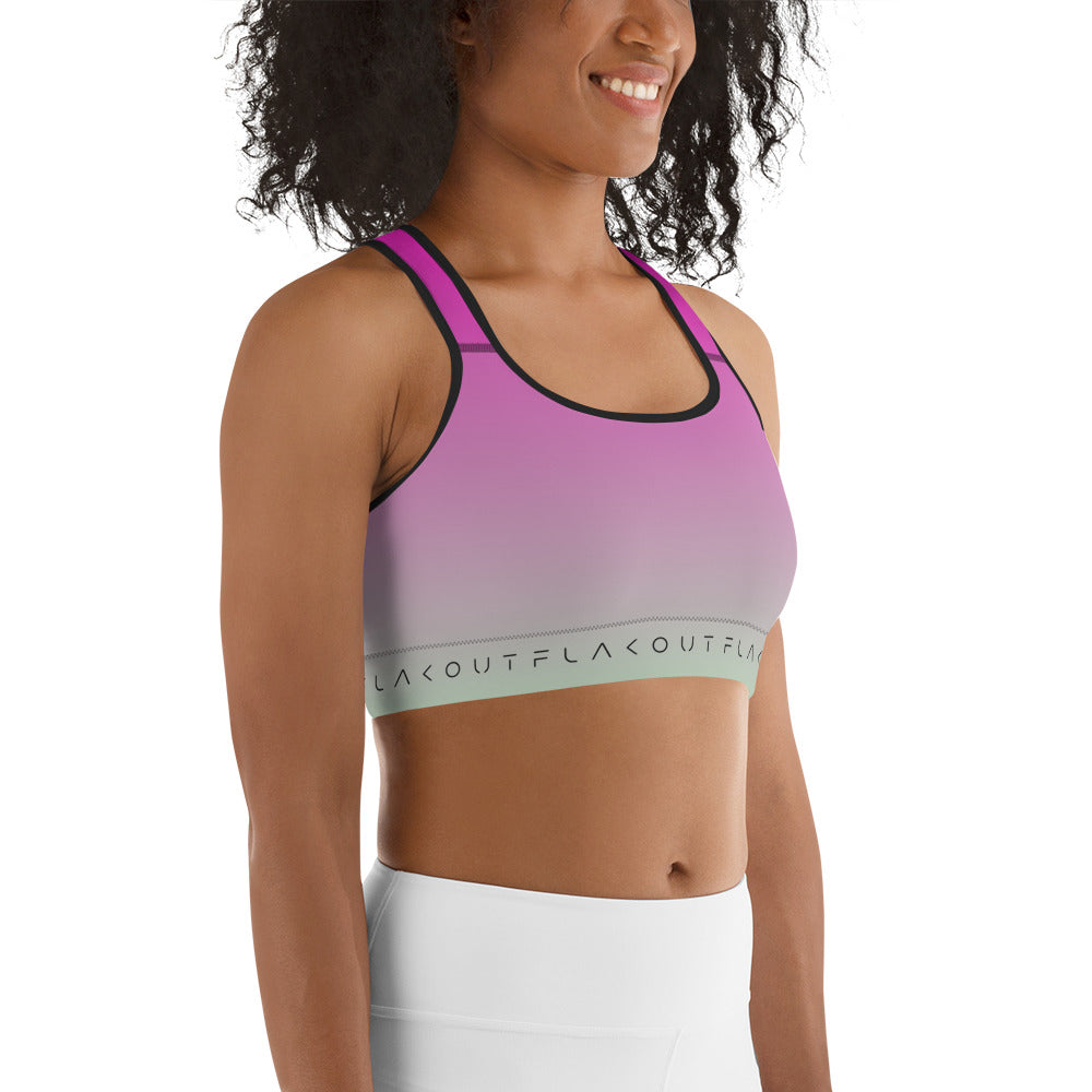 Fuchsia Fantasy Women's Sports Performance Bra - FLAKOUT