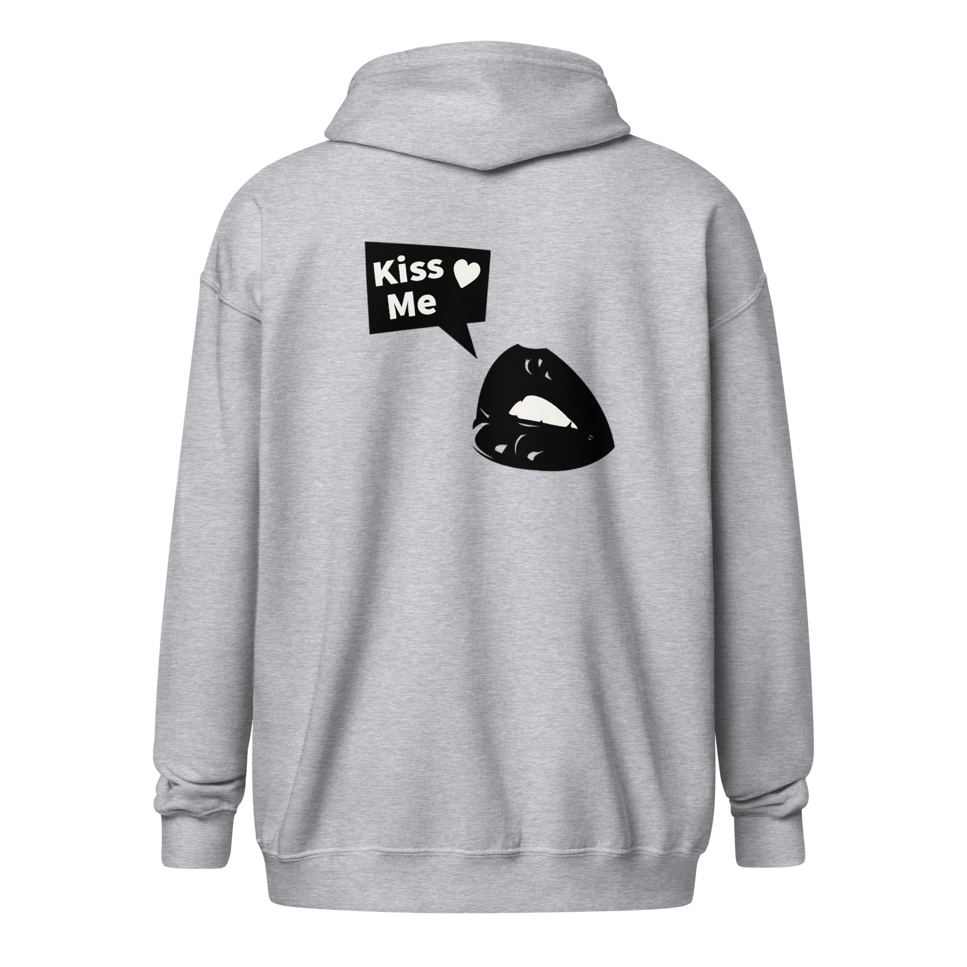 Sweet Talker Kiss Me Heavy Harmony Fusion Zip Hoodie - Sport Grey - FLAKOUT