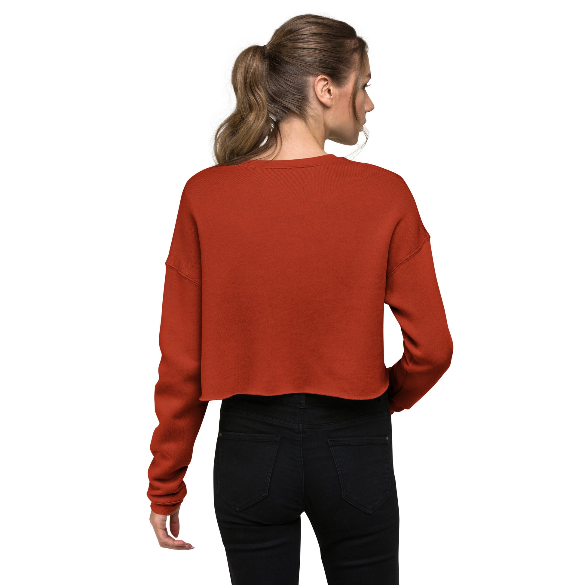 Divine Grace Blessed Women's Crop Sweatshirt - Brick - FLAKOUT