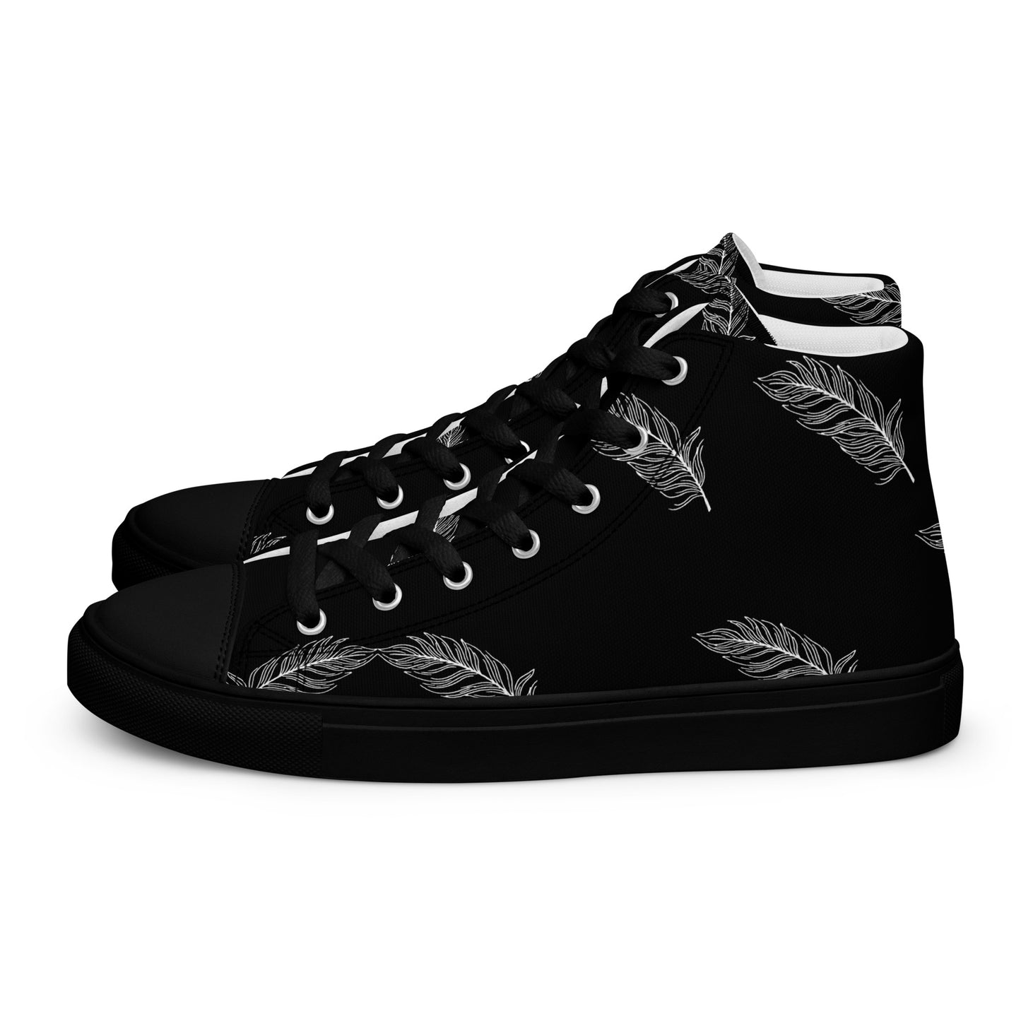 Ethereal Plumes Women's High Top Canvas Shoes - FLAKOUT