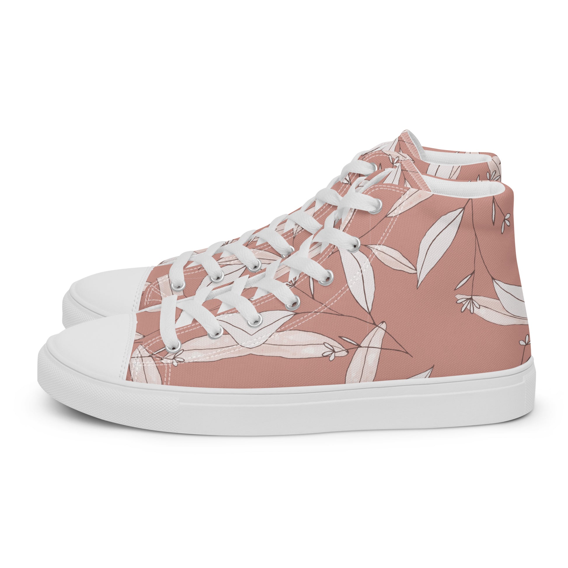 Feathered Finesse Women's High Top Canvas Shoes - FLAKOUT