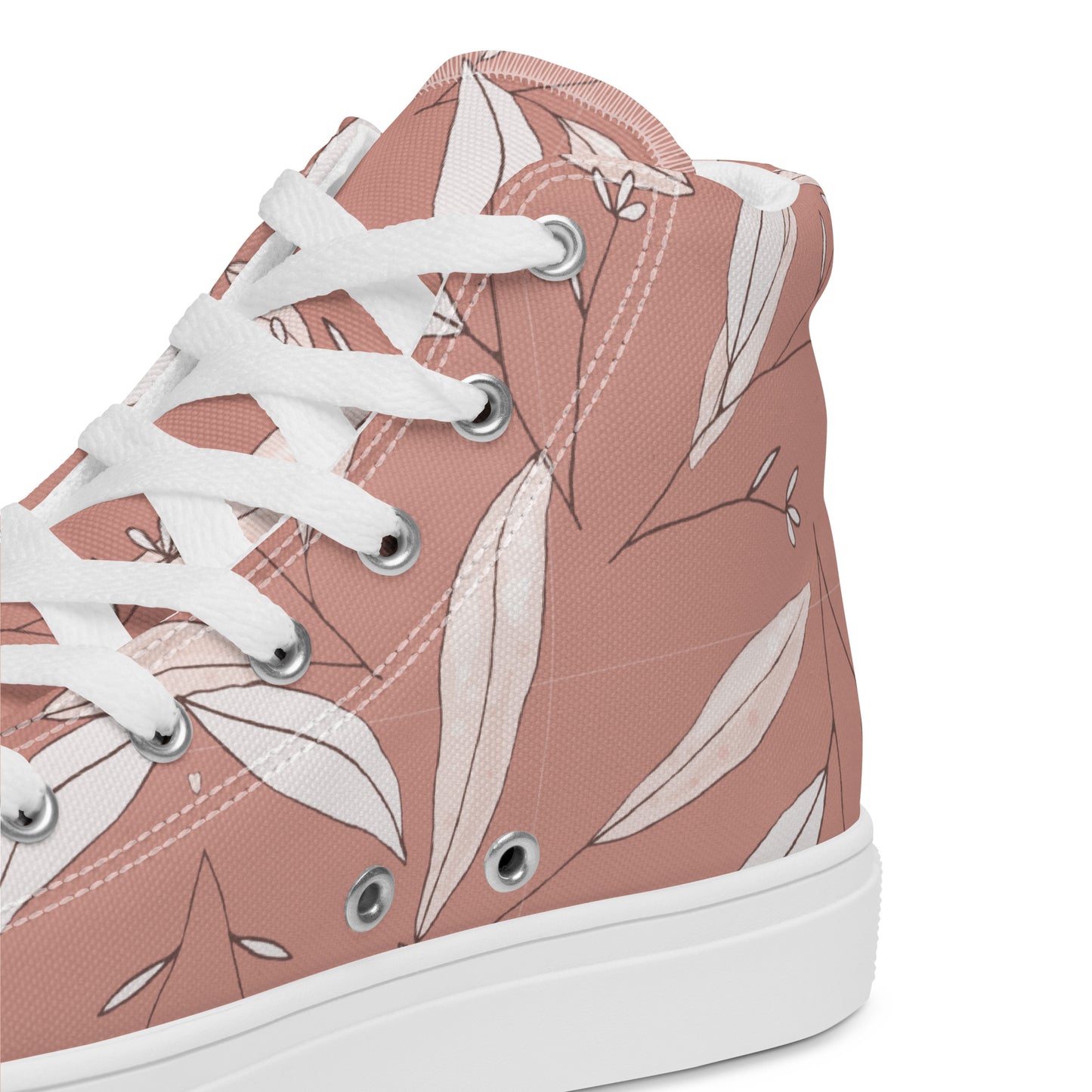 Feathered Finesse Women's High Top Canvas Shoes - FLAKOUT