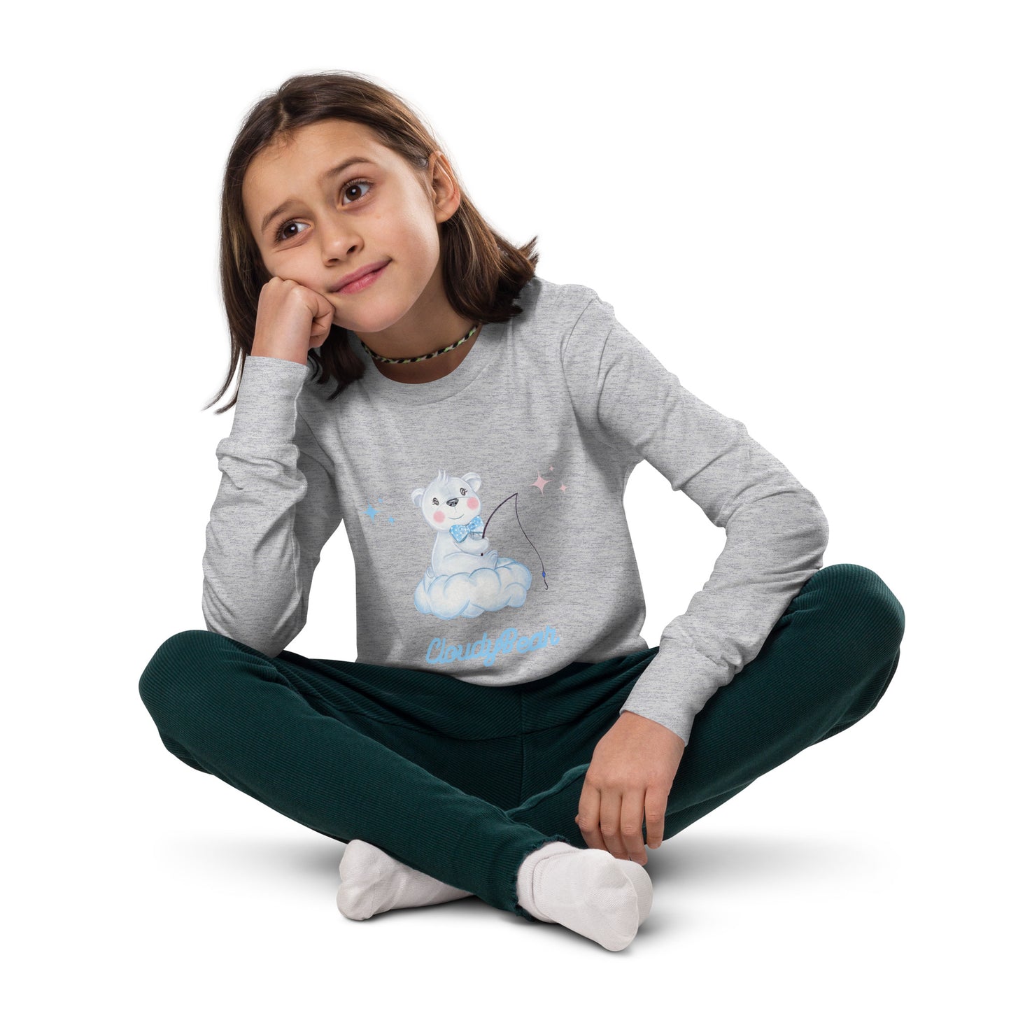 CloudyBear Girl's Long Sleeve Tee - FLAKOUT